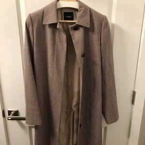 Theory Grid Trench Coat